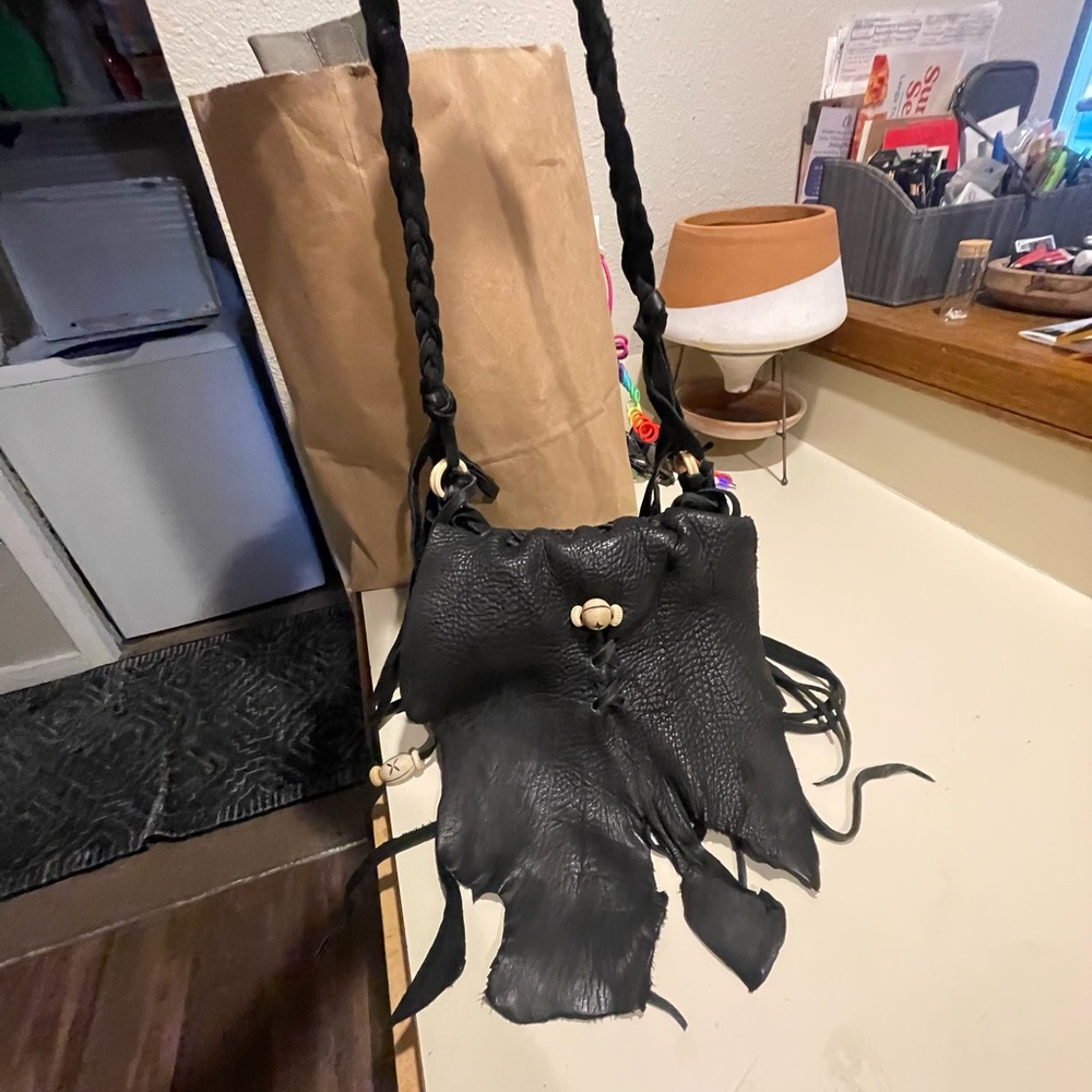 Black Leather Women's Bag - Picture 5 of 6